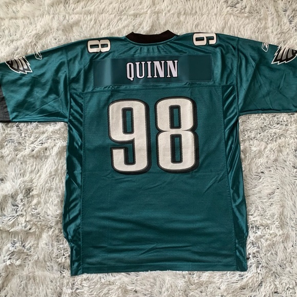Robert Quinn Reebok NFL Equipment On Field Players Inc.Philadelphia Eagle Jersey - Picture 8 of 11